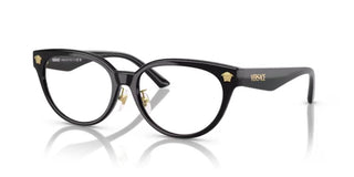 Versace VE 3370D women Black Rectangle Eyeglasses