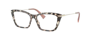 Miu Miu VMU 01UV women Havana Squared Eyeglasses