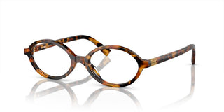 Miu Miu VMU 01XV women Havana Geometric Eyeglasses