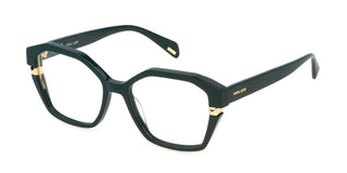 Police VPLN53 unisex Green Geometric Eyeglasses