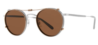 Garrett Leight WILSON unisex Gold Round Eyeglasses