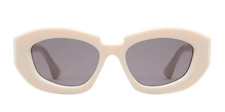 Kuboraum X23 Unisex White Geometric Sunglasses