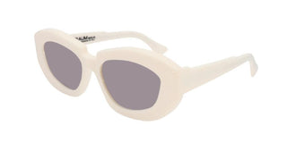 Kuboraum X23 Unisex White Geometric Sunglasses